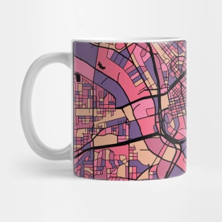 Dallas Map Pattern in Purple & Pink Mug